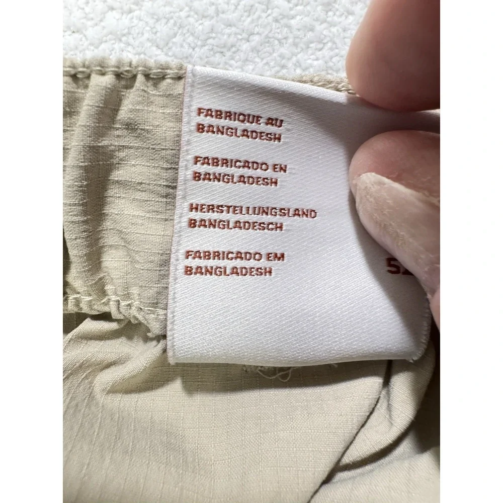 Columbia Pants Men 42X30 Tan Omni Shield/Shade Field Creek Convertible Cargo EUC